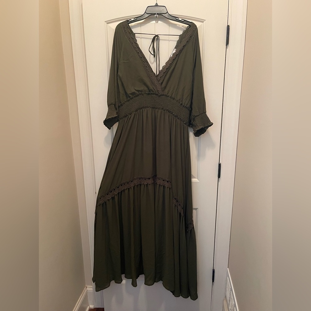 Dark Olive Green Dress